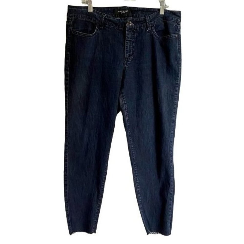 Nine West Frayed Hem Jeans Size 16